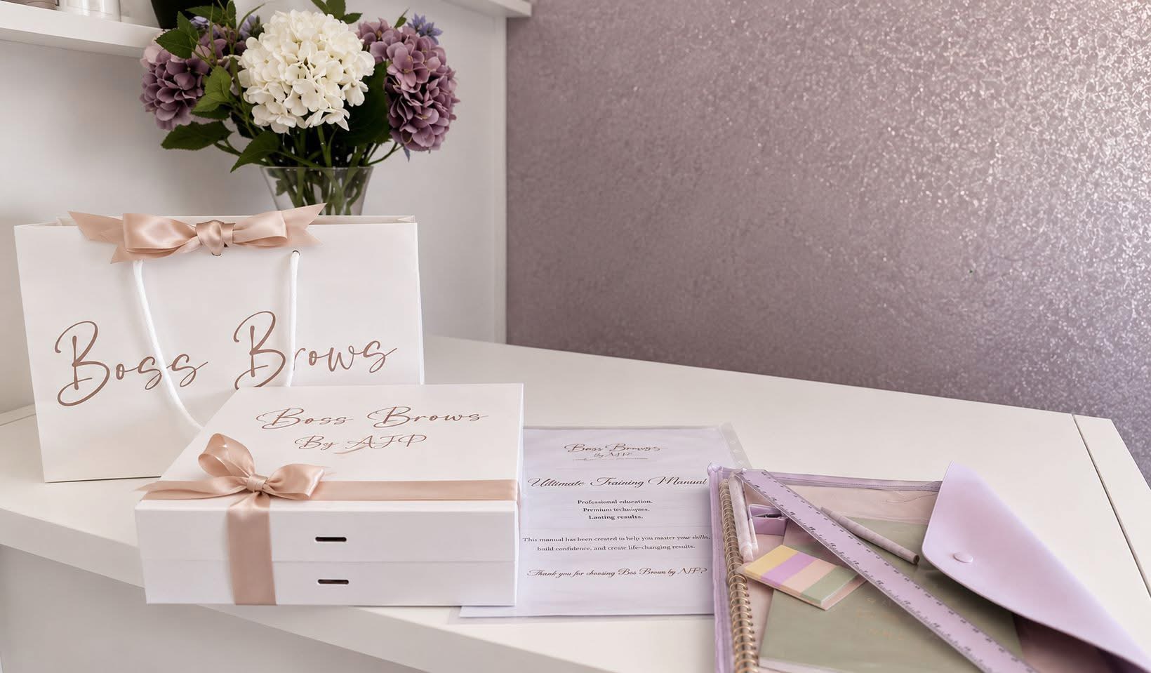 Boss Brows training kit and course materials