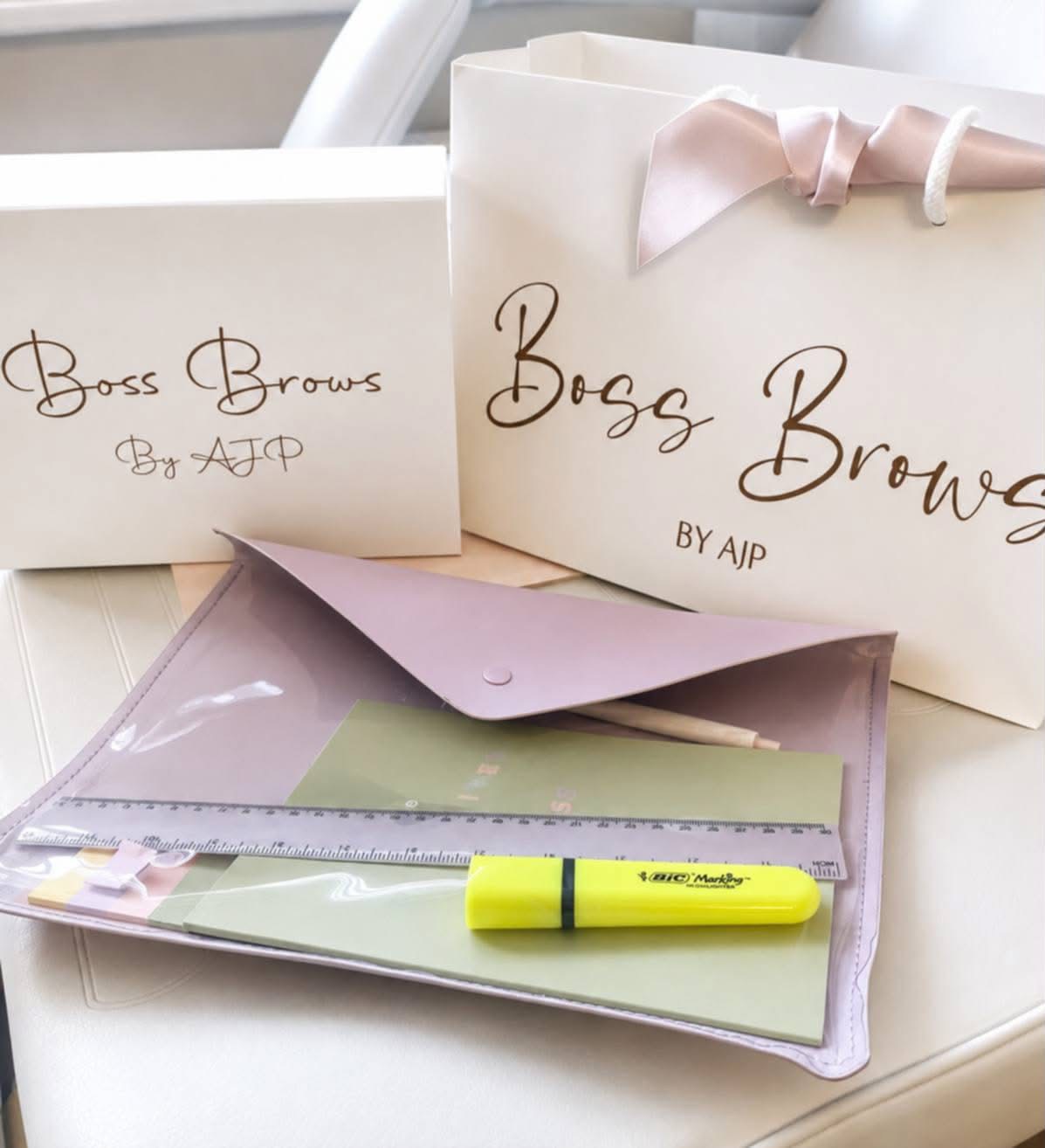 Boss Brows branded course kit