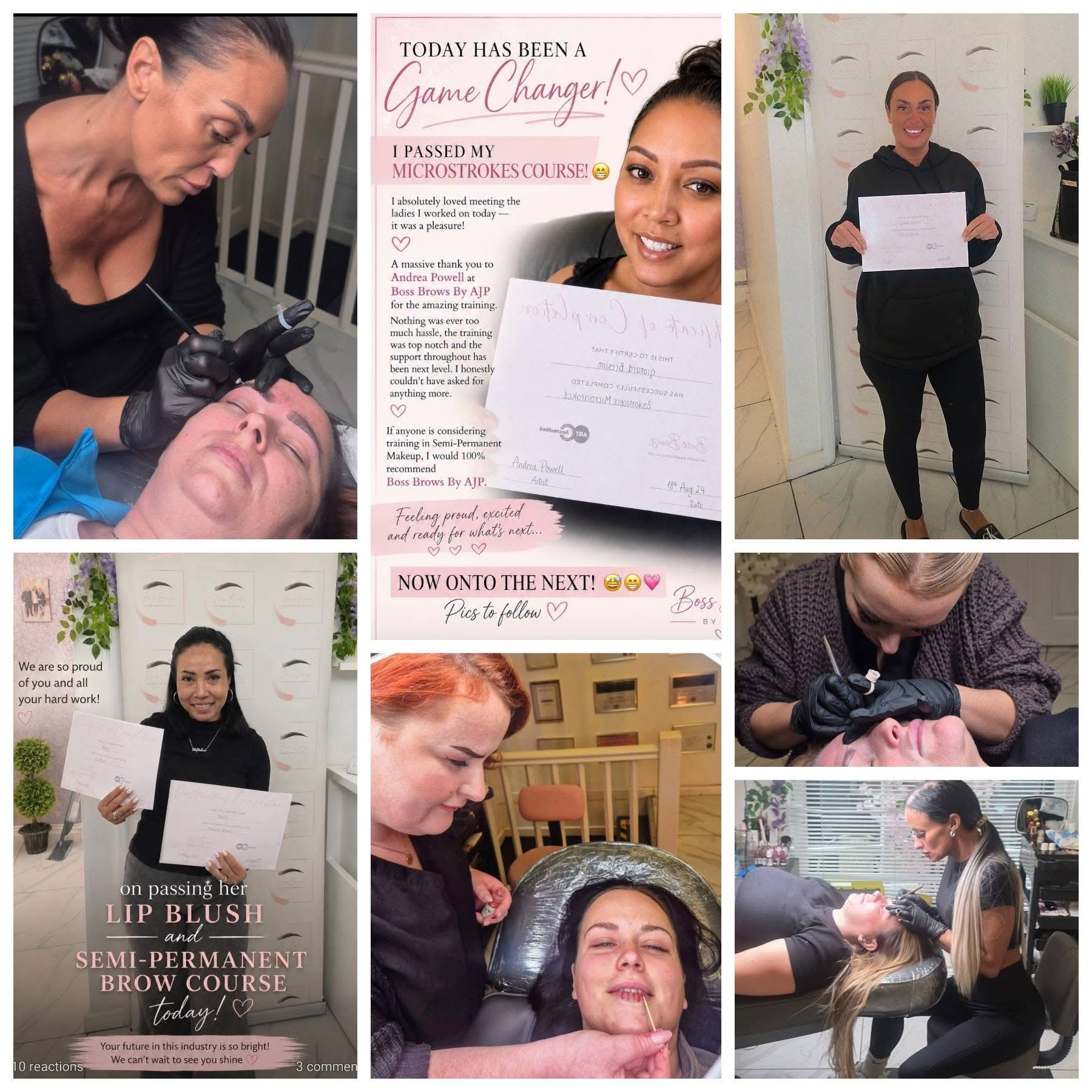 Boss Brows student success collage